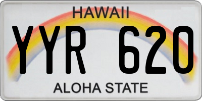HI license plate YYR620