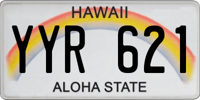 HI license plate YYR621