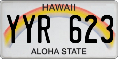 HI license plate YYR623