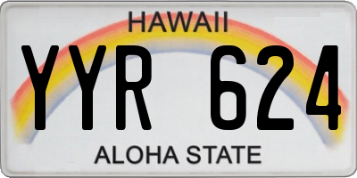 HI license plate YYR624