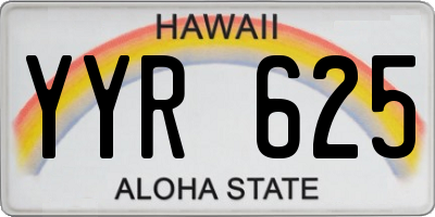 HI license plate YYR625