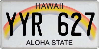 HI license plate YYR627
