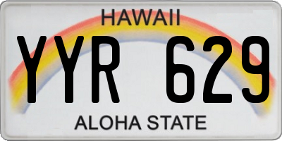 HI license plate YYR629