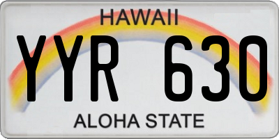 HI license plate YYR630