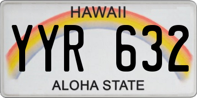 HI license plate YYR632