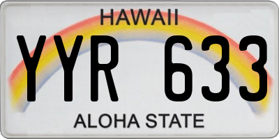HI license plate YYR633
