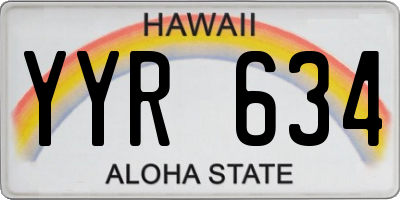 HI license plate YYR634