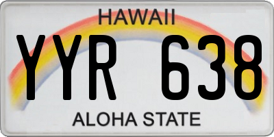 HI license plate YYR638