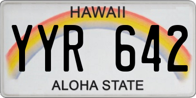 HI license plate YYR642