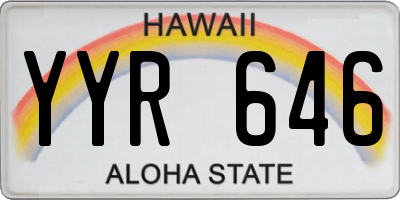 HI license plate YYR646