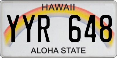 HI license plate YYR648