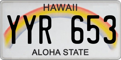 HI license plate YYR653