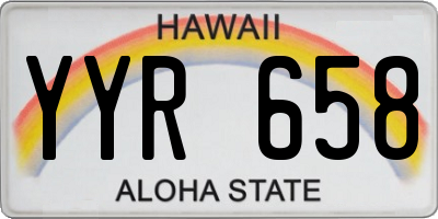 HI license plate YYR658