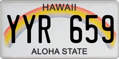 HI license plate YYR659