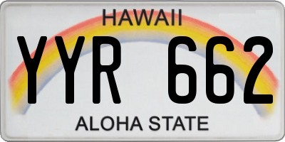 HI license plate YYR662