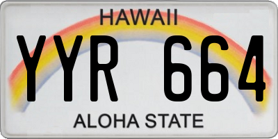 HI license plate YYR664