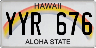 HI license plate YYR676