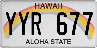 HI license plate YYR677