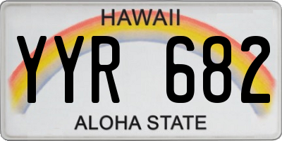 HI license plate YYR682