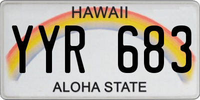 HI license plate YYR683