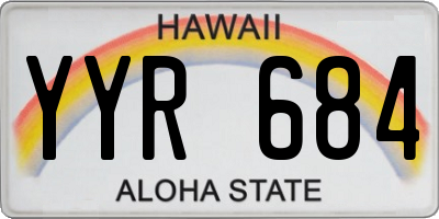 HI license plate YYR684