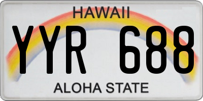 HI license plate YYR688