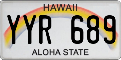 HI license plate YYR689