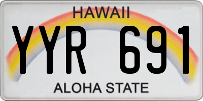 HI license plate YYR691
