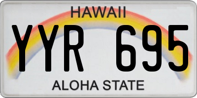 HI license plate YYR695