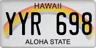 HI license plate YYR698