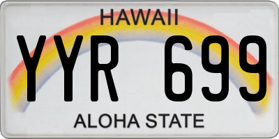 HI license plate YYR699