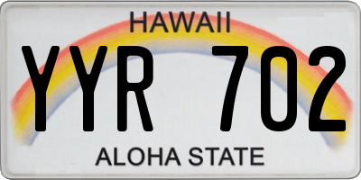 HI license plate YYR702