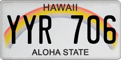 HI license plate YYR706