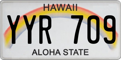 HI license plate YYR709
