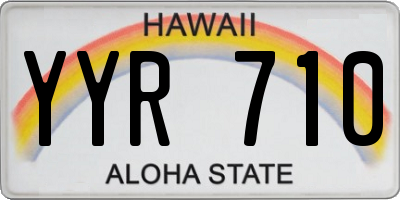 HI license plate YYR710