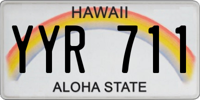 HI license plate YYR711