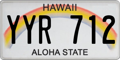 HI license plate YYR712