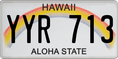 HI license plate YYR713