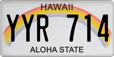 HI license plate YYR714