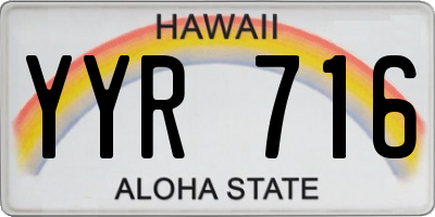 HI license plate YYR716