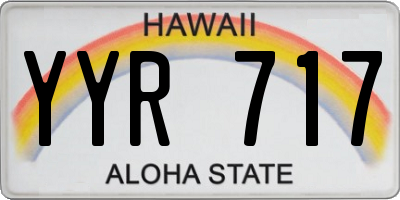 HI license plate YYR717