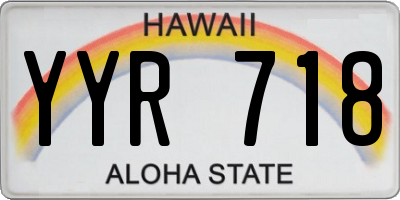 HI license plate YYR718