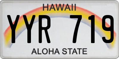 HI license plate YYR719
