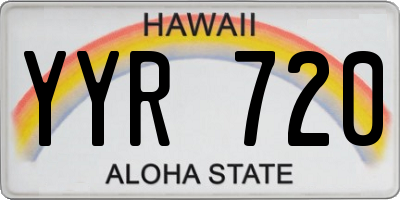 HI license plate YYR720