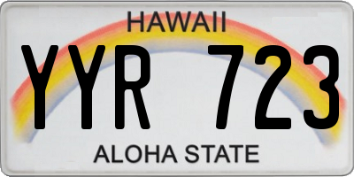 HI license plate YYR723