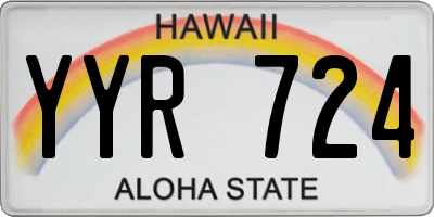 HI license plate YYR724