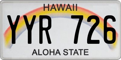 HI license plate YYR726