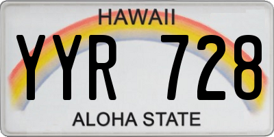 HI license plate YYR728