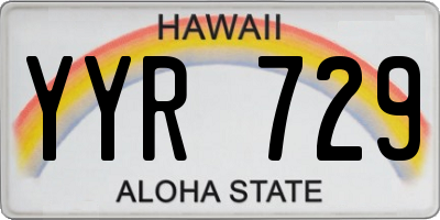 HI license plate YYR729