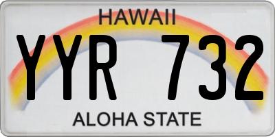 HI license plate YYR732